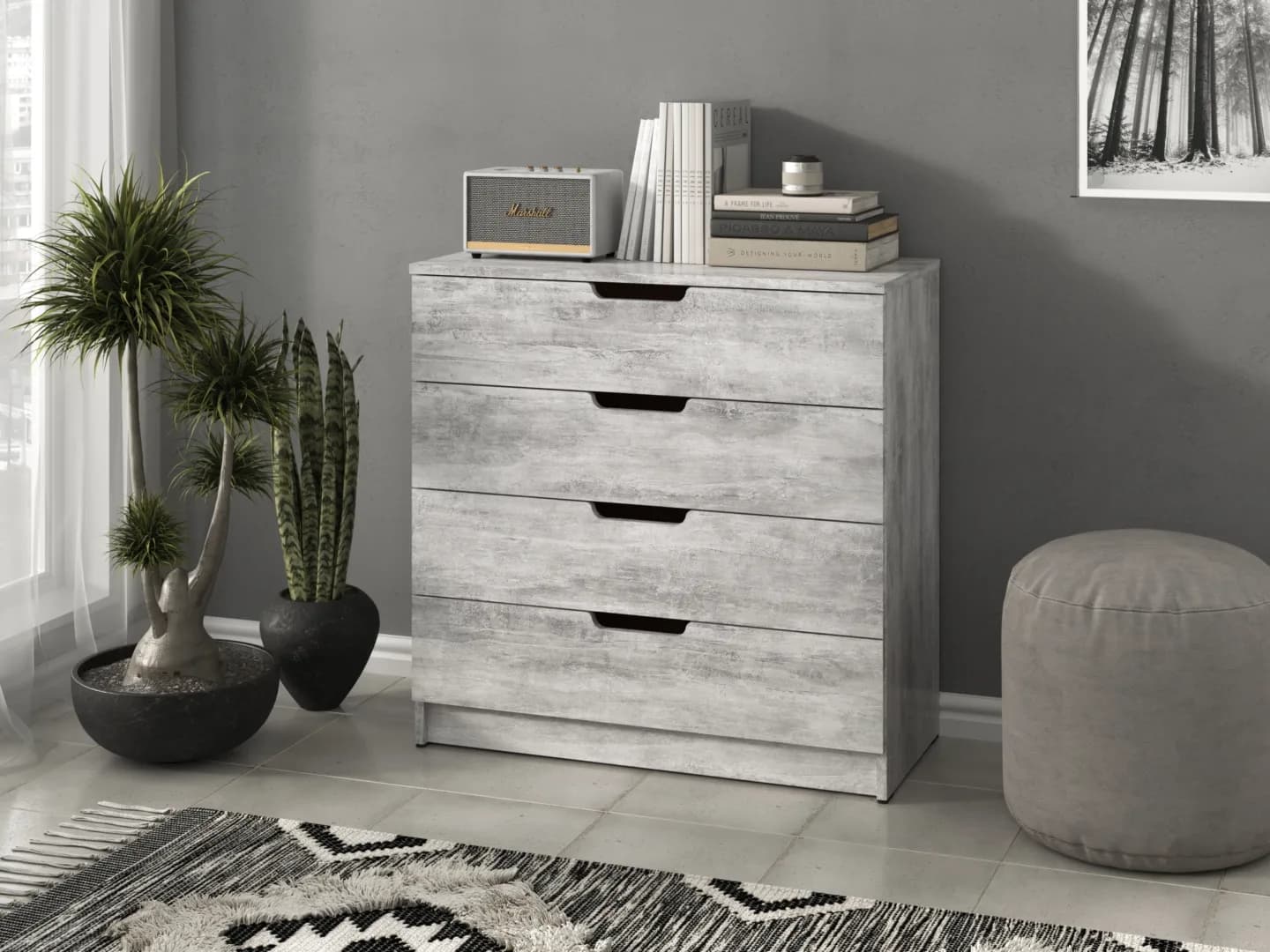 Komoda K-4 ECO Komodos Miegamojo baldai Svetainės baldai Vaikų baldai