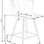 Baro kėdė H106 Baro kėdės Virtuvės baldai thumbnail