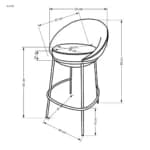 Baro kėdė H118 Baro kėdės Virtuvės baldai thumbnail