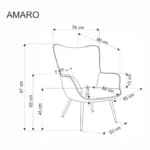 Fotelis AMARO Foteliai Svetainės baldai thumbnail