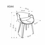 Kėdė K544 Kėdės Virtuvės baldai thumbnail