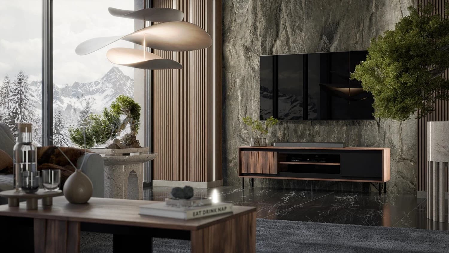 TV staliukas SWING RTV-1 Svetainės baldai TV staliukai