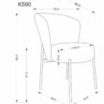 Kėdė K590 Kėdės Virtuvės baldai thumbnail