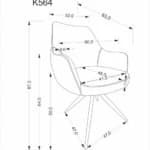 Kėdė K564 Kėdės Virtuvės baldai thumbnail