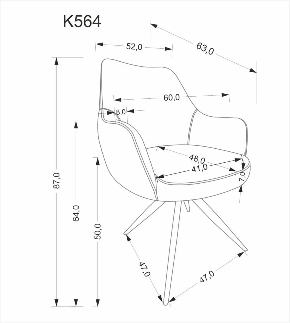 Kėdė K564 Kėdės Virtuvės baldai