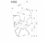 Kėdė K568 Kėdės Virtuvės baldai thumbnail