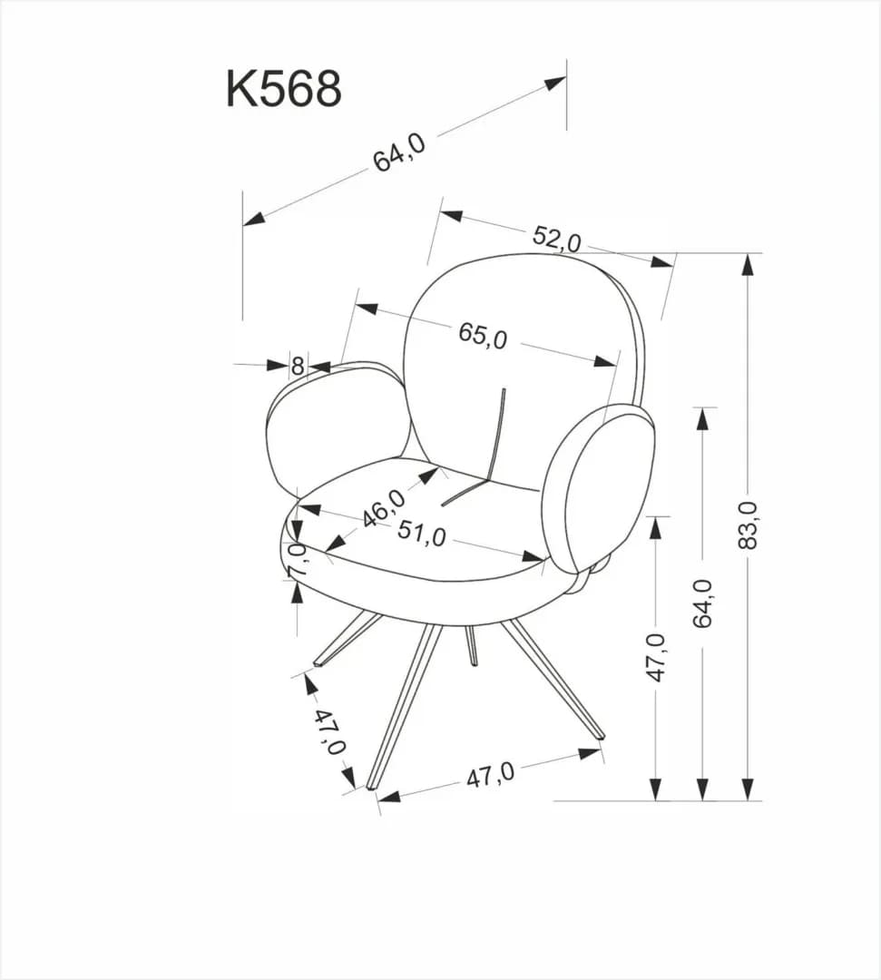 Kėdė K568 Kėdės Virtuvės baldai