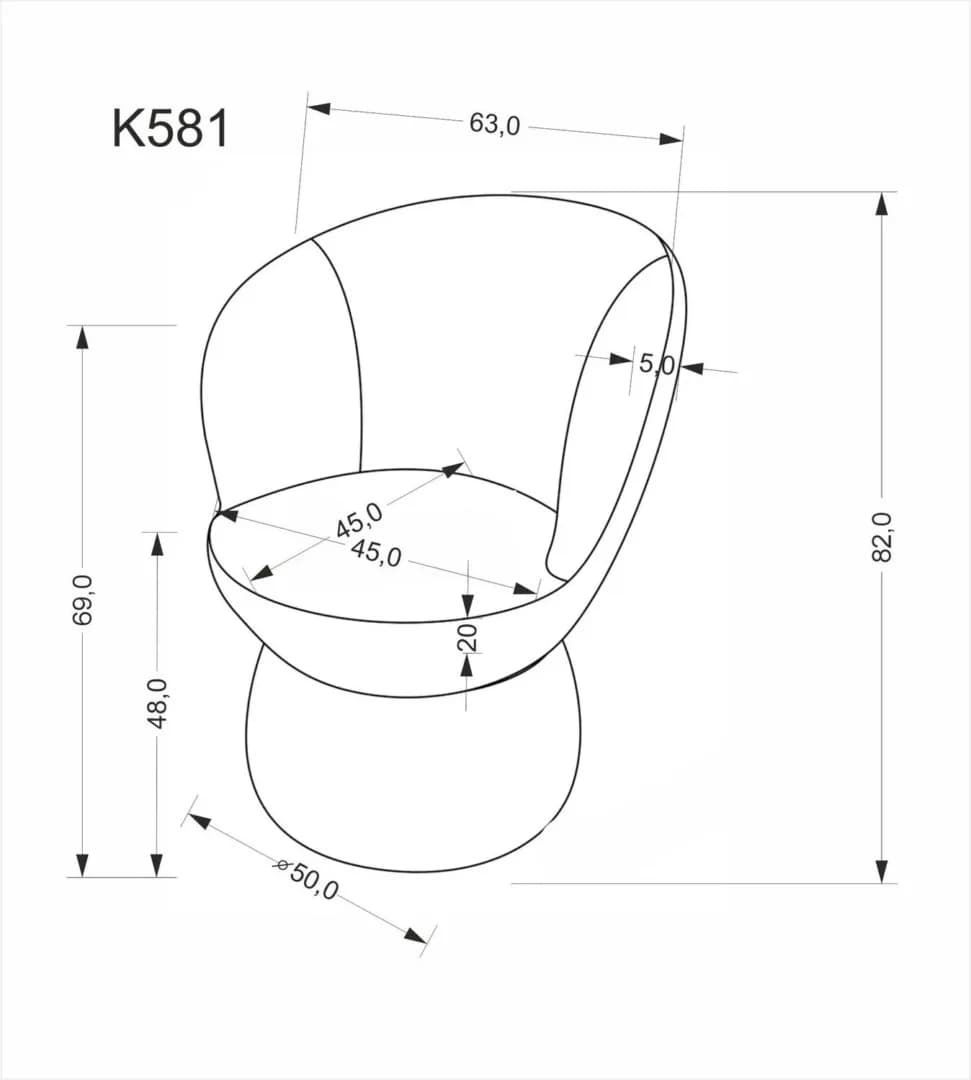 Kėdė K581 Kėdės Virtuvės baldai