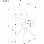 Kėdė K591 Kėdės Virtuvės baldai thumbnail