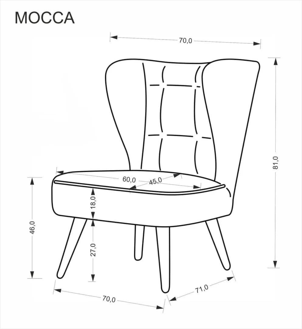 Fotelis MOCCA Foteliai Svetainės baldai