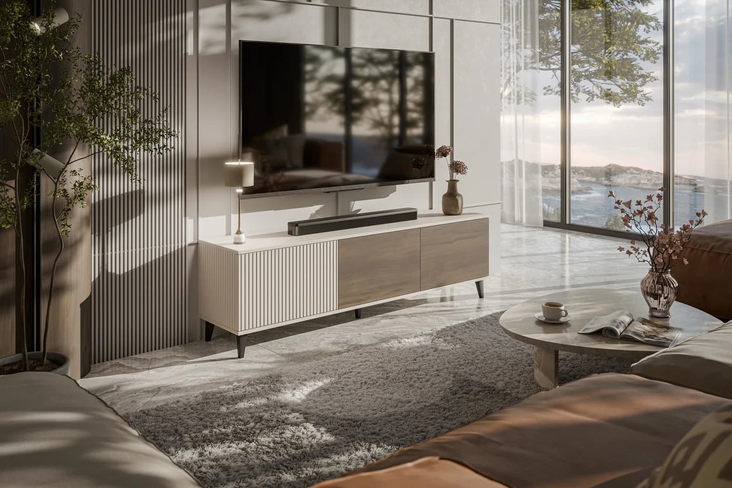 TV staliukas RANDOM 2 RTV-2 Svetainės baldai TV staliukai