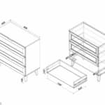 Komoda BORNEO KM-2 Komodos Miegamojo baldai Svetainės baldai Vaikų baldai thumbnail