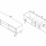 TV staliukas BORNEO RTV-1 Svetainės baldai TV staliukai thumbnail