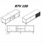 TV staliukas RANDOM RTV-1 Svetainės baldai TV staliukai thumbnail