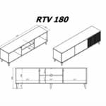 TV staliukas RANDOM RTV-2 Svetainės baldai TV staliukai thumbnail