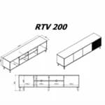 TV staliukas RANDOM RTV-3 Svetainės baldai TV staliukai thumbnail