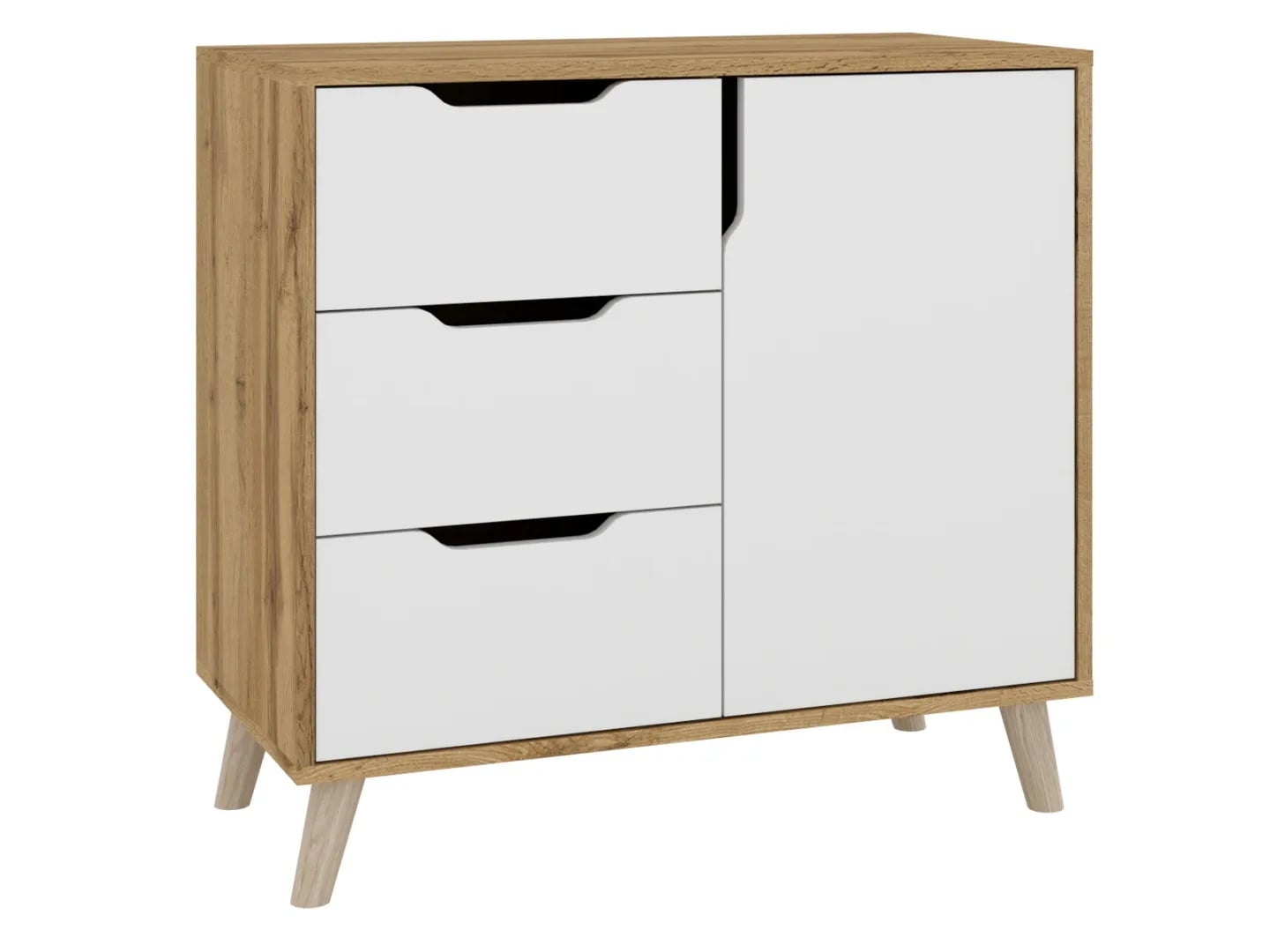 Komoda K-3+1 Retro Komodos Miegamojo baldai Svetainės baldai Vaikų baldai