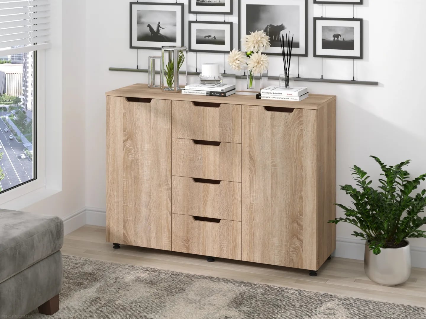 Komoda K-4+2 ECO Komodos Miegamojo baldai Svetainės baldai Vaikų baldai