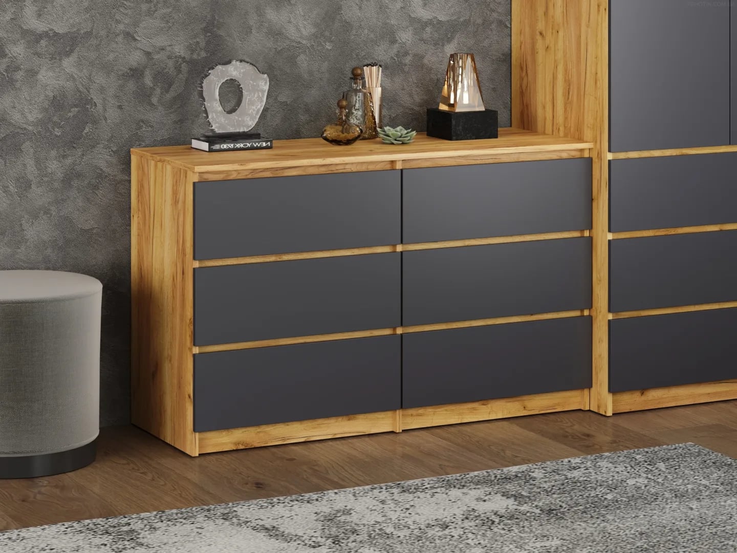 Komoda NS-6 Komodos Miegamojo baldai Svetainės baldai Vaikų baldai