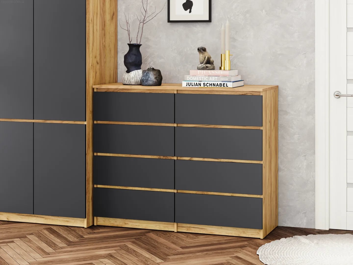 Komoda NS-8 Komodos Miegamojo baldai Svetainės baldai Vaikų baldai