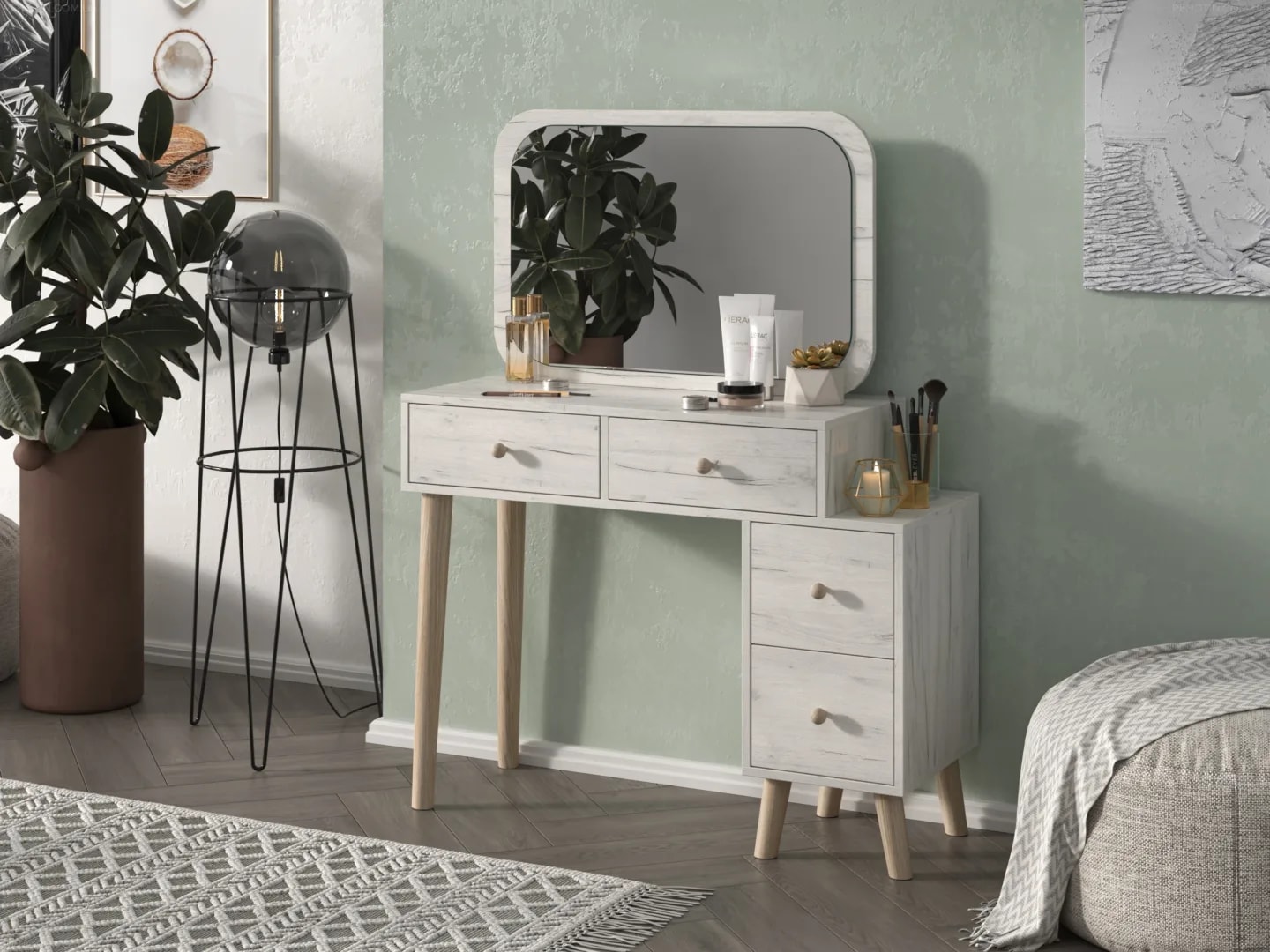 Kosmetinis staliukas 7 Kosmetiniai staliukai Miegamojo baldai