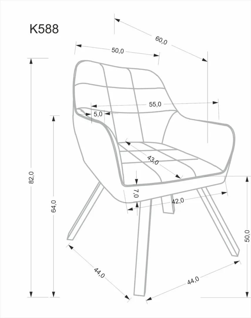 Kėdė K588 Kėdės Virtuvės baldai