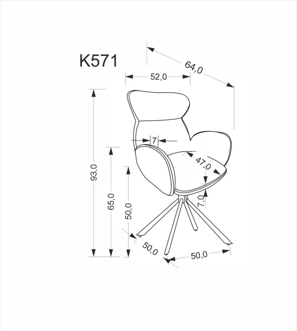 Kėdė K571 Kėdės Virtuvės baldai