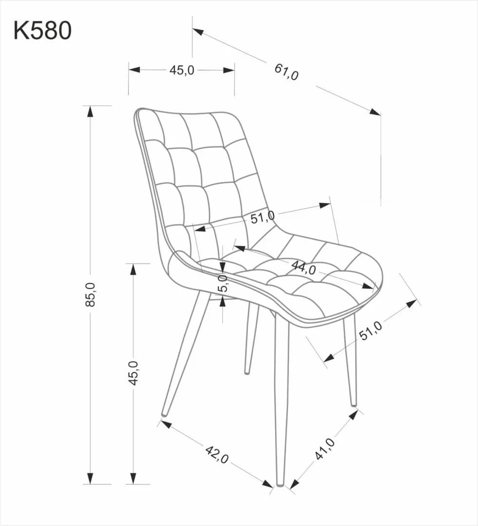 Kėdė K580 Kėdės Virtuvės baldai