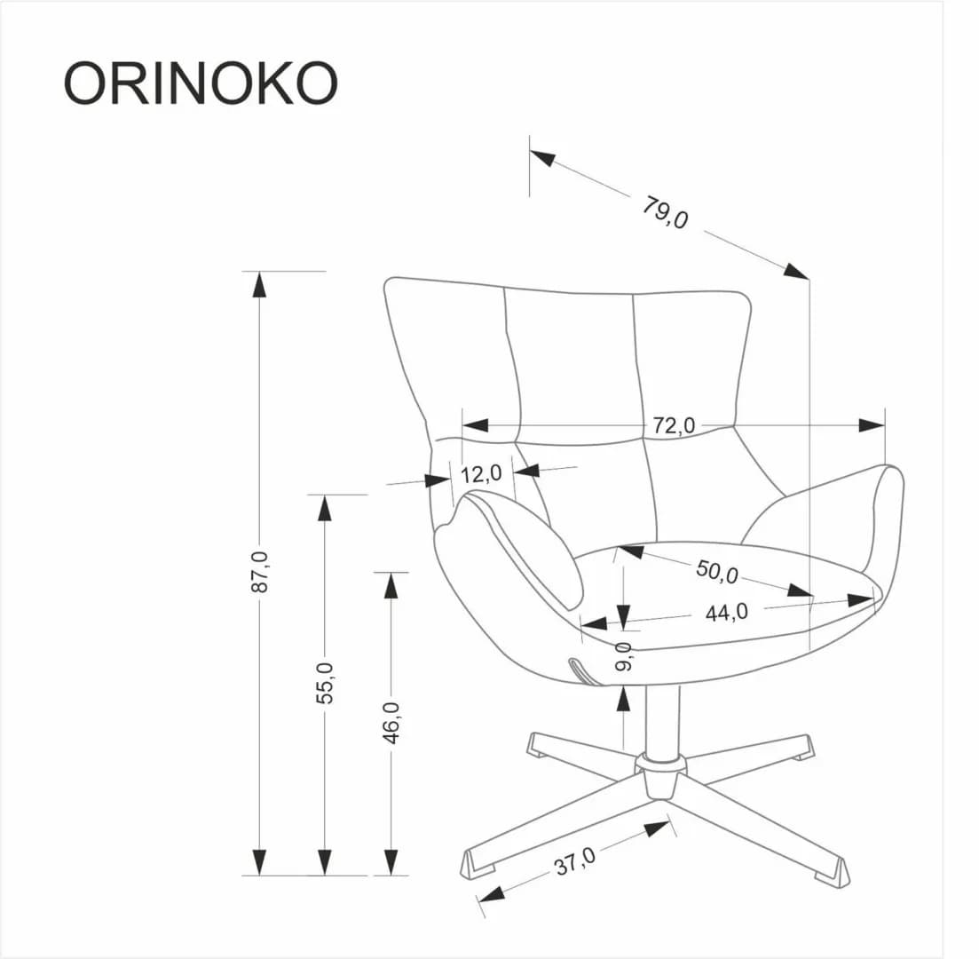 Fotelis ORINOKO Foteliai Svetainės baldai