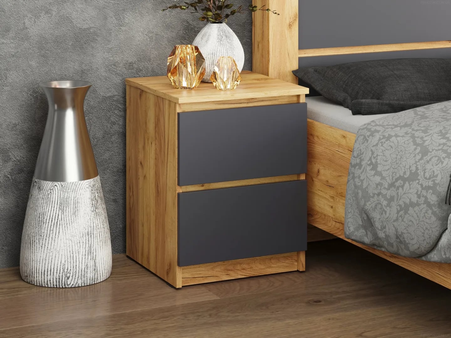 Naktinis staliukas NS-PT-2 Miegamojo baldai Naktiniai staliukai